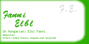 fanni elbl business card